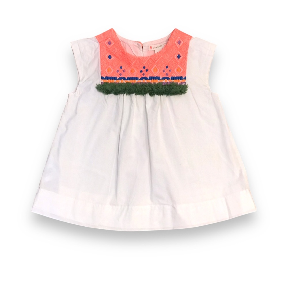 🆕 Crewcuts Neon Coral Embroidered Dress